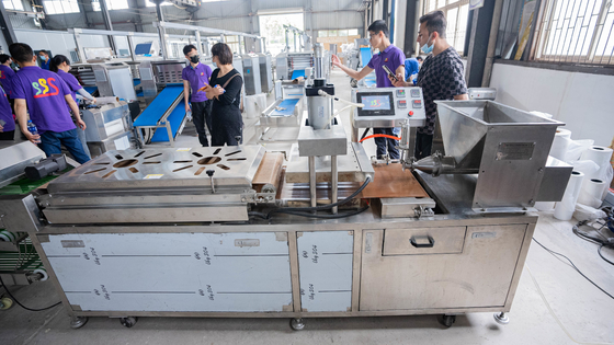 High Capacity Full Auto Tortilla Pita Bread Production Line With Oven Cooling System